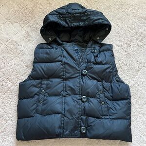 GAP Hooded Puffer Down Vest Women’s Size L‎